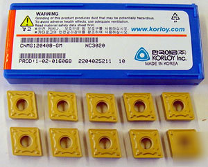 10 pc korloy CNMG432-gs finishing on sts carbide insert