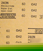 3M 60 grit production open coat sandpaper sheet size 9