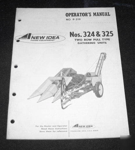 New idea no 324 325 two row pull type gathering units