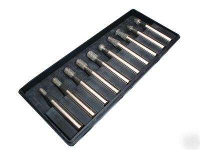 10PC diamond rotary burr set 