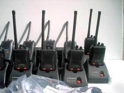 12 motorola SP50 (tall) vhf 10CH 2 way radios with- - 