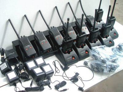 12 motorola SP50 (tall) vhf 10CH 2 way radios with- - 