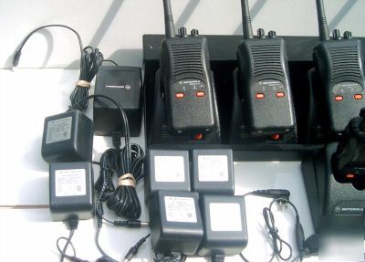 12 motorola SP50 (tall) vhf 10CH 2 way radios with- - 