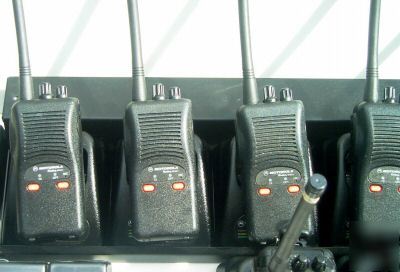 12 motorola SP50 (tall) vhf 10CH 2 way radios with- - 