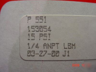 Ametek u.s. gauge P551 15PSI 1/4 anpt lbm 153054