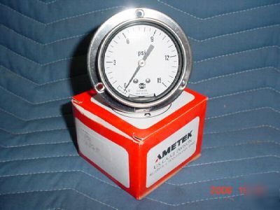 Ametek u.s. gauge P551 15PSI 1/4 anpt lbm 153054