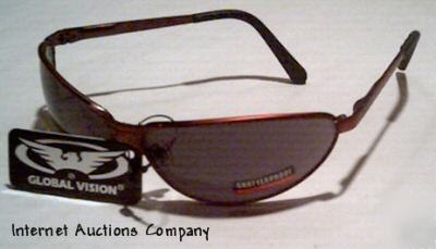 Barcelona red safety glasses global vision smoked lens
