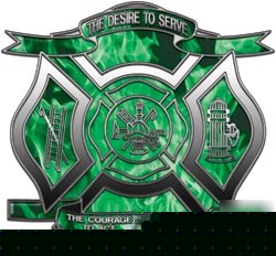 Firefighter decal reflective 4