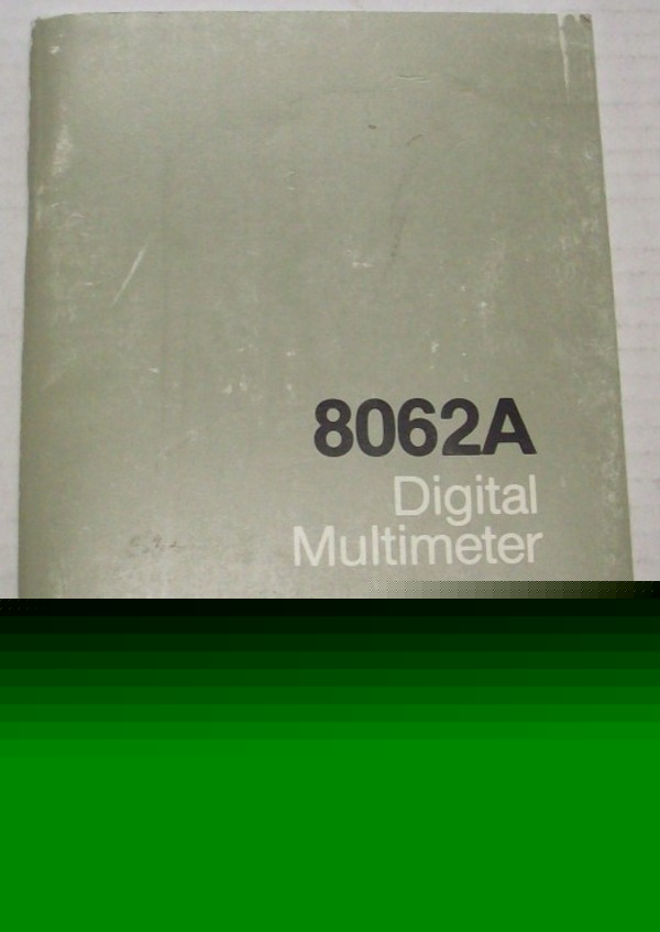 Fluke 8062A digital multimeter op/svc manual - $5 ship 