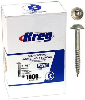 Kreg tools - sml-F125 fine thread 1.25' (1000 pack)
