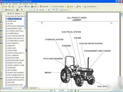 Kubota L2650DT 4X 4 tractor parts manual