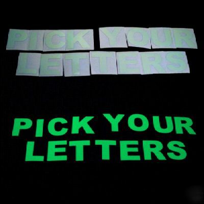 Pick 25 glow in the dark letters/numbers 3-1/2