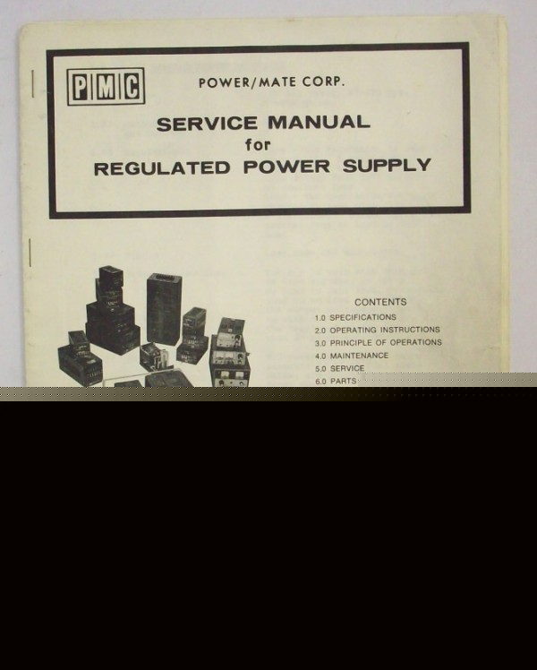 Power mate corp bp-10D power supply service manual