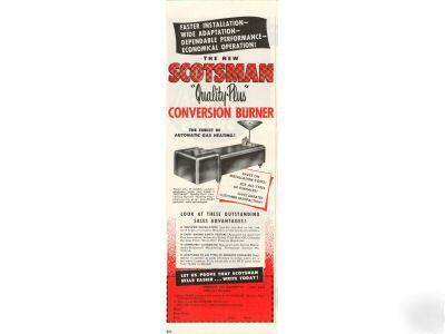Scotsman conversion burner gas ad 1951 albert lee mn