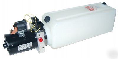 Hydraulic pump 12 volts, 2 way trailer dump hoist
