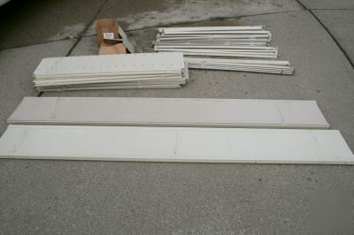 2 tennsco grey metal enclosed storage shelving units 