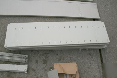 2 tennsco grey metal enclosed storage shelving units 