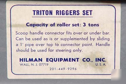 3 ton machinery machine moving riggers skates rollers