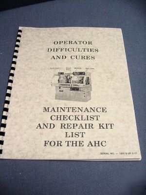 Hardinge ahc chucking machineâ€“difficulties & cures