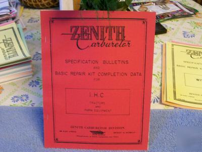Ihc / zenith carb bullletins & service repair data 