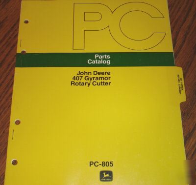John deere 407 gyramor rotary cutter parts catalog jd