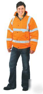 Warrior fleece bomber jacket hi-viz orange large EN471 