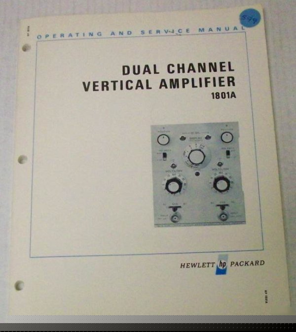 Hp 1801A (serial# prefix 966 & 969) op/svc manual