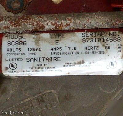 2 sanitaire commercial vacuums models SC887 & SC886 