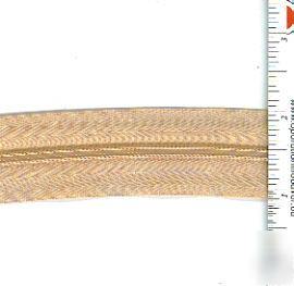 #4 coil zipper tape beige 50 yard piece wholesale lot
