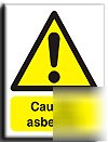 Caution asbestos sign-s. rigid-200X250MM(wa-081-re)
