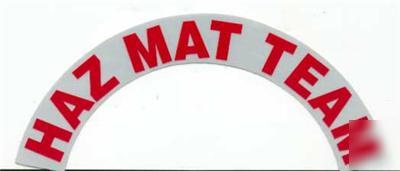 Fire helmet crescent decals haz mat team red