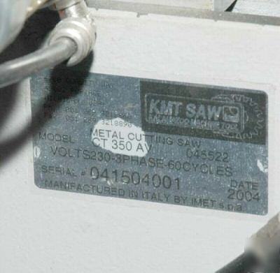 Kalamazoo imet kmt CT350 av cutoff saw: