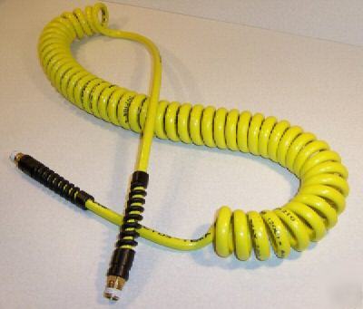 20'premium superbraid self storing air hose yellow