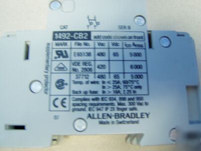 Allen bradley 15A circuit breaker m/n: 1492-CB2 H150