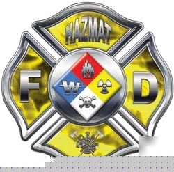 Firefighter hazmat decal reflective 2
