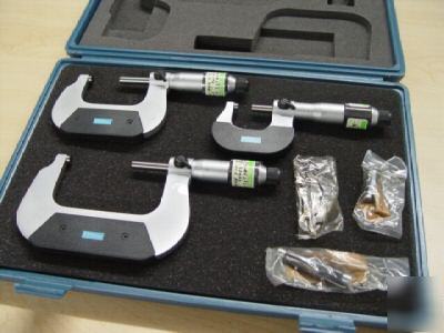 Fowler 3 pc. outside micrometer set 0-3