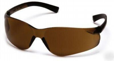 New 12 pyramex ztek brown tint sun & safety glasses