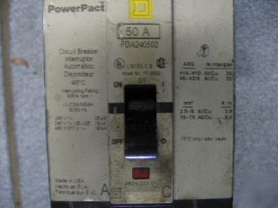 Square d circuit breaker 50 amps - FDA240502 - used