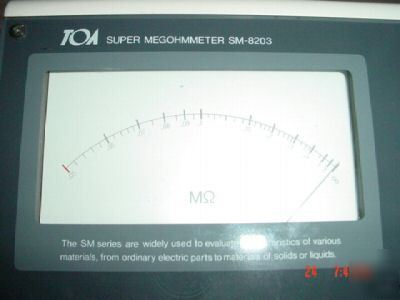 Toa super megohmmeter sm 8203 SM8203 megger insulation
