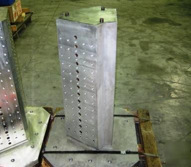 Triangular aluminum tombstone