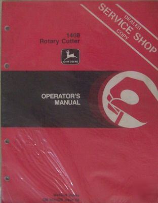 John deere 1408 rotary mower operator's manual - nos