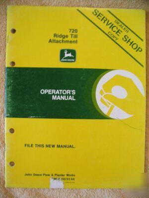 John deere 720 ridge till for 7000 planter ops manual