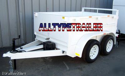 2008 enclosed box utility cargo landscape dump trailer