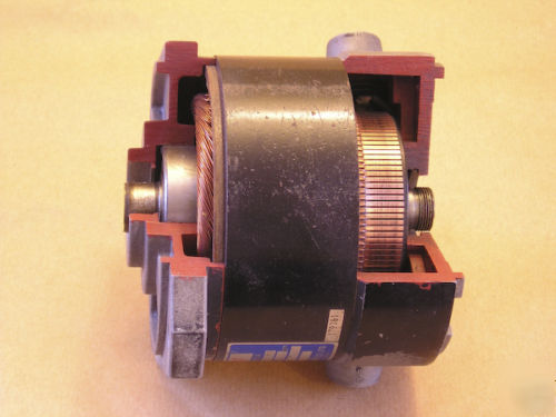 A display or cutaway electric dc motor