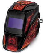 Miller elite auto-darkening helmet - inferno