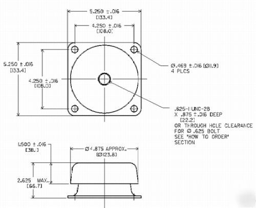 New 4 barry controls machine mounts for bridgeport mill