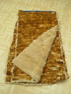 New reversible rabbit fur throw bedspread home decor