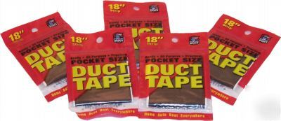 Pocket duct tape 5 packages black