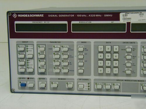 Rohde&schwartz signal generator 100KHZ..4320MHZ smhu