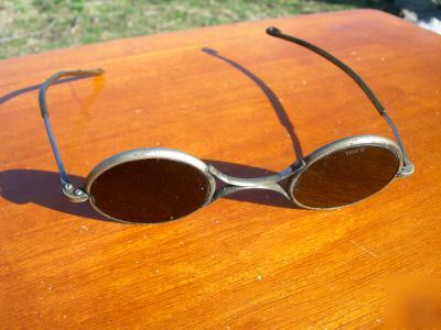 Vintage john lennon round dark tint welding glasses 